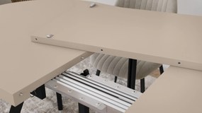Mazzoni EXPANSO Kašmír / čierne nohy - OVÁLNY ROZKLADACÍ STÔL 160-360 cm PRE 16-18 OSÔB