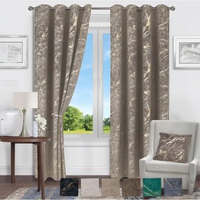 Závesová látka VELVET JUSTI YX514/2 béžová 145 (Tovar na mieru)