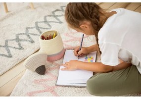 Ružovo-krémový prateľný ručne tkaný bavlnený koberec 120x160 cm Atlas Natural – Lorena Canals