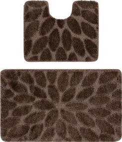 Sada kúpeľňových koberčekov SUPREME STONES kamienky, hnedá