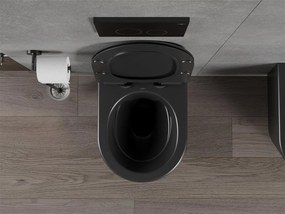 Závesný WC set MEXEN RICO 35 cm s doskou v2 čierny