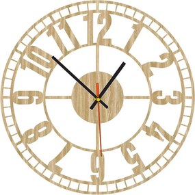 SENTOP | Drevené hodiny s arabskými číslicami - Moderný doplnok pre váš interiér I SENTOP X0070  HEU- analógové
