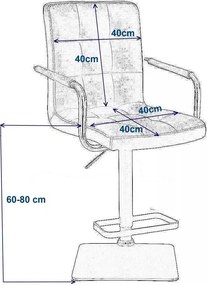 LuxuryForm DESIGN Barová stolička VERONA na čiernom tanieri - biela