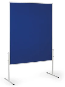Informačná a moderačná tabuľa, 1200 x 1500 mm, textilná, modrá, nesklopná