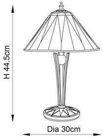 Endon 70367 - Stolná lampa Tiffany DARK STAR 1xE14/40W/230V, priemer 30 cm