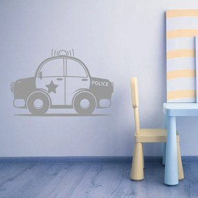 Veselá Stena Samolepka Autíčko policajné Farba: šedá, Veľkosť: 80 x 50 cm