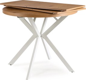 PROXIMA.store - Okrúhly rozkladací stôl DORIAN FARBA: biela, FARBA NÔH: biela
