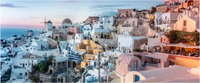 Obraz - Súmrak v Santorini (120x50 cm)