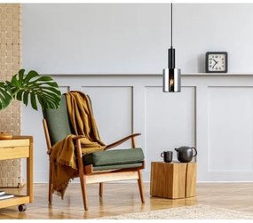 ITALUX PND-5581-1-BK+SG - Luster na lanku SARDO 1xE27/40W/230V čierna