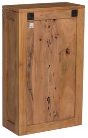 furniture-nabytek.cz - Masívna kúpeľňová nástenná skrinka Auckland z akácie, lakovaná, hnedá – 45×25×70 cm