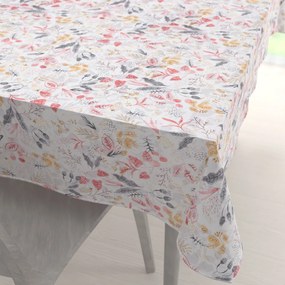 Biante Dekoračný obdĺžnikový obrus Leona LN-126 Červené a žlté lístky 50x100 cm