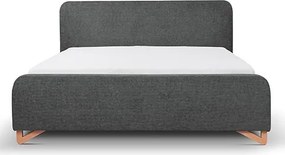 Posteľ Flamingo 180x200 cm, grafitovo šedá štruktúrovaná tkanina