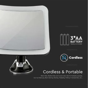 LED Kozmetické zrkadielko LED/3,2W/4,5V 3xAA IP44