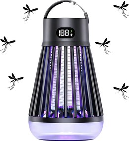 Lean Elektrická lampa na komáre s UV svetlom - čierna