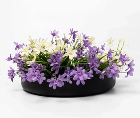 Dekoračná miska ORYVEN, sklolaminát, priemer 34 cm, antracit