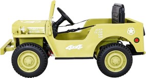 Ramiz Retro vojenské auto pre deti béžové + pohon 4x4