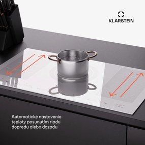 Klarstein Masterzone 90 Flex, indukčná varná doska, max. 12 600 W, vstavaná, 5 zón, 2 Flex zóny, technológia ThermoBoost, Smart Flex