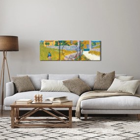 Obraz - Vincent van Gogh, Farmhouse in Provence, reprodukcia (s hodinami) (90x30 cm)