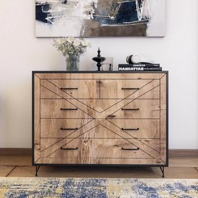 Komoda Comfort Anthracite and Oak