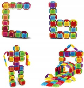 Bloky Ježci stavebné doštičky 140 prvkov v kartóne