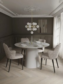 Jídelní stůl STELLA 120 cm bílý mramor