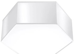 Stropné svietidlo Sunde, 1x biele plastové tienidlo, (biely plast)