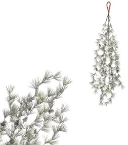 Umelá previsnutá vetva Smrekovca so šiškami, 100 cm, srienistá