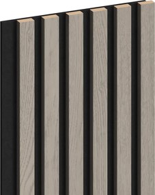 Mexen Lam-F, akustické stenové lamely 275 × 30 cm, plstený podklad 8 mm, technická dyha, dub popolavý, S105-275307-3015-005