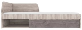 Jednolôžková posteľ 90 IRON (gaštan nairobi + onyx) (s roštom). Vlastná spoľahlivá doprava až k Vám domov. 1091600