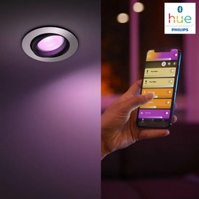 PHILIPS HUE Zápustné bodové LED inteligentné osvetlenie HUE CENTÚRA s funkciou RGB, 1xGU10, 5,7W, teplá biela-st