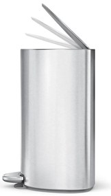Simplehuman Pedálový odpadkový kôš 6 l, polokrúhly, matná nehrdz. oceľ, plast