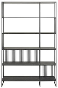 Čierna knižnica 120x185x35 cm Strington – Actona
