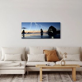 Obraz - pláž pri západe (120x50 cm)