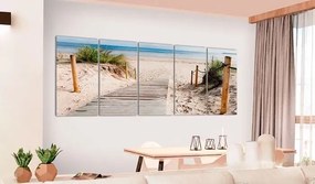 Obraz - Beach After Rain Veľkosť: 225x90, Verzia: Na talianskom plátne
