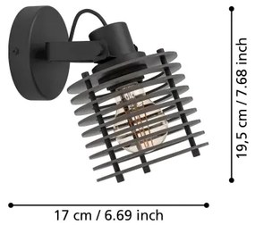 Eglo 900739 - Nástenné bodové svietidlo SEGOVIA 1xE27/40W/230V