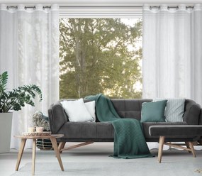 ZÁCLONA NA KRÚŽKOCH ANNA 140X250 CM BIELA