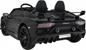 Ramiz Lamborghini SVJ DRIFT pre 2 deti čierna + funkcia Drift + diaľkové ovládanie + MP3 LED + pomalý štart