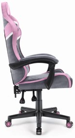 1004 Herná stolička šedo-ružová - Látka
