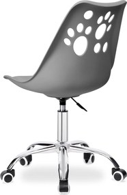 Tmavosivá otočná stolička Grover