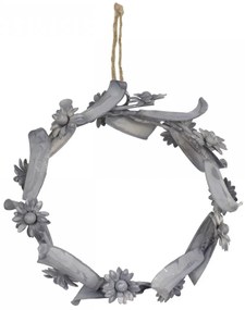 Kovový závesný venček s kvietkami - Ø 13 cm