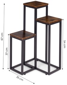 ModernHome Stojan na kvety - 3 police, ModernHome