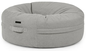 Svetlosivý sedací vak z textílie buklé Roll 135 – SLOWDOWN