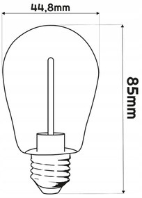 BERGE LED žiarovka E27 s plameňom a ohnivým efektom pre girlandy