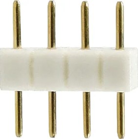Vidlicový konektor pre RGB LED pásiky, 4-pinový rebríkový konektor, biely