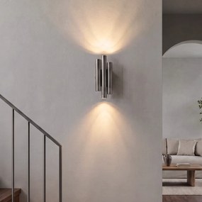 Retro nástenná lampa antracitová 3-svetelná - Pipes