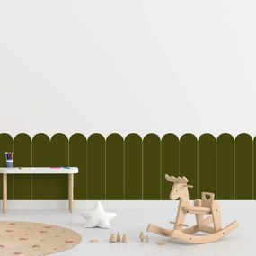 PIPPER. Textilná samolepiaca tapeta - Oblúk - Khaki farba Farba: Tmavá, Veľkosť: 60 cm