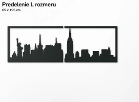 drevko Obraz New York panoráma Rozmer obrazu: 29,5 x 89 cm, Farba dekorácie: Čierna