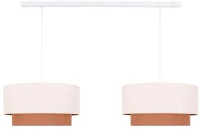 Duolla - Luster na lanku BOHO 2xE27/15W/230V béžová/hnedá