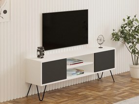 TV stolík/skrinka Sosiki (biela + antracit) . Vlastná spoľahlivá doprava až k Vám domov. 1095142