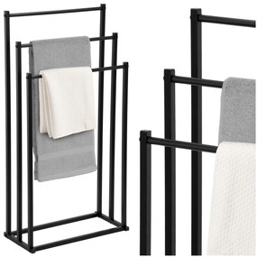 Věšák na ručníky se 3 rameny TORMES černý